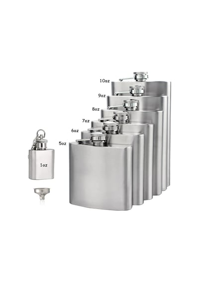 Vahşi Ayı Paslanmaz Çelik Cep İçki Matara Krom 5oz 150ml