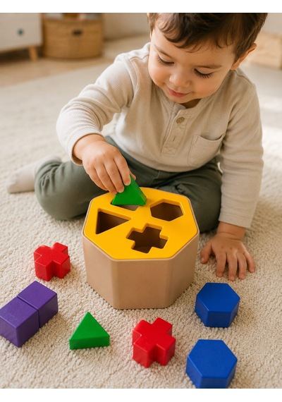 Bezos 3d Baskı Montessori Şekil Eşleştirme Kutusu - Eğitici Geometrik Zekâ Oyuncağı 22