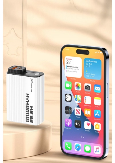 Konfulon A40q 10.000 Mah Pd 20w Mini Powerbank - Siyah-beyaz Siyah-beyaz