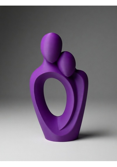 Modern Soyut Figür Dekoratif Obje 3d Baskı Minimal Biblo Şık Ev Dekoru, Hediyelik Anne Baba
