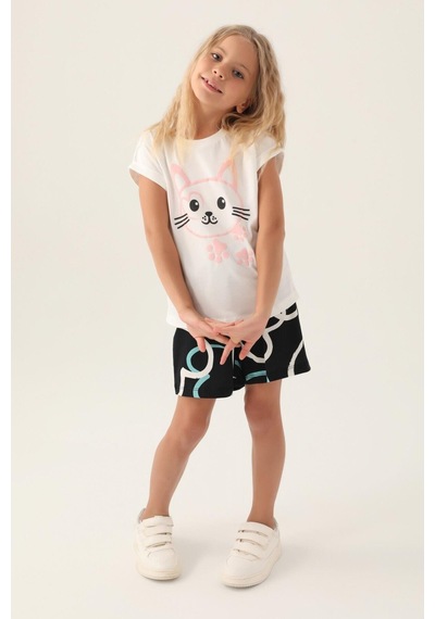 Roly Poly 3397 Cat Kız Çocuk Şort Takım 001