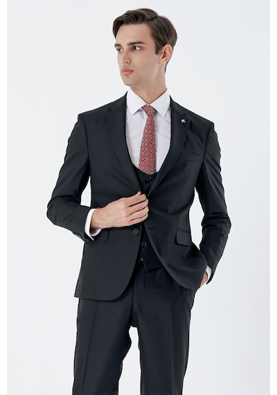 İmza Siyah Mono Yaka Çift Yırtmaç Yelekli 6 Drop Slim Fit Dar Kesim Basic Takım Elbise 1001240186-siyah Siyah İmza Siyah Mono Yaka Çift Yırtmaç Yelekli 6 Drop Slim Fit Dar Kesim Basic Takım Elbise 1001240186-siyah Siyah