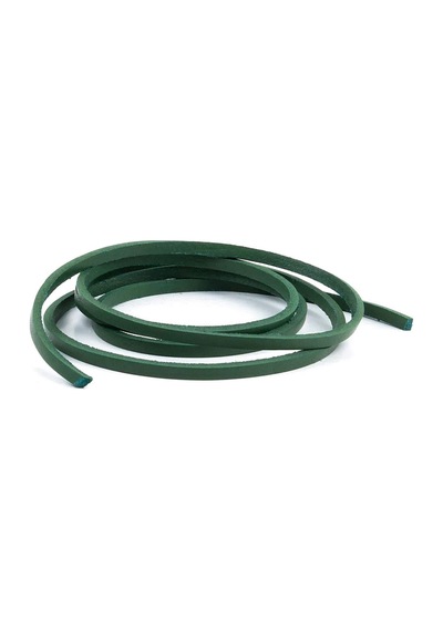 Hakiki Deri Yeşil 5 Mm 1 Çift 100 Cm Ayakkabı Bağcığı Yeşil