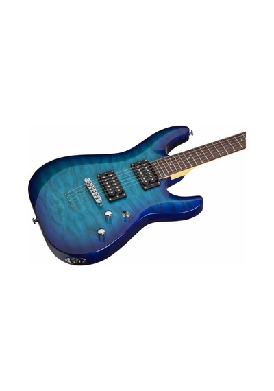 Schecter C-6 Plus Elektro Gitar (Ocean Blue Burst)