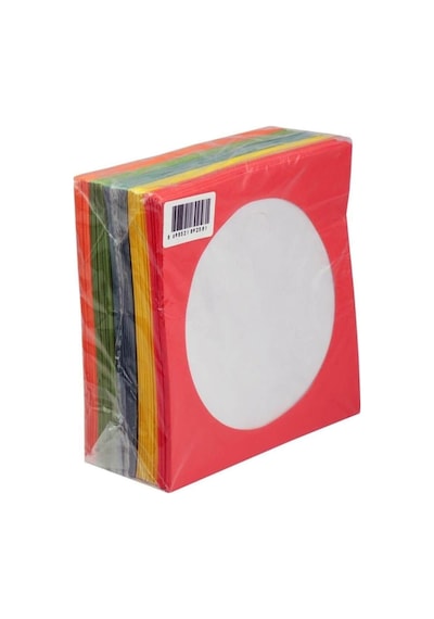 Elba Cd-dvd Zarfı 80 Gram Pencereli Renkli Cd Kağıtı 100 Lü Paket