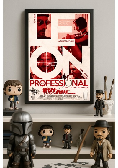 Leon Siyah Ahşap Çerçeveli Poster, Dizi Duvar Tablosu