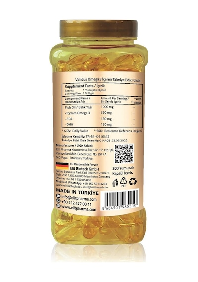 Validus Daily Omega-3 1000 Mg 200 Softgel