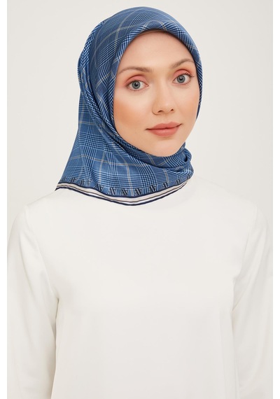 Armine Twill İpek Eşarp 23ka9029 03 Mavi