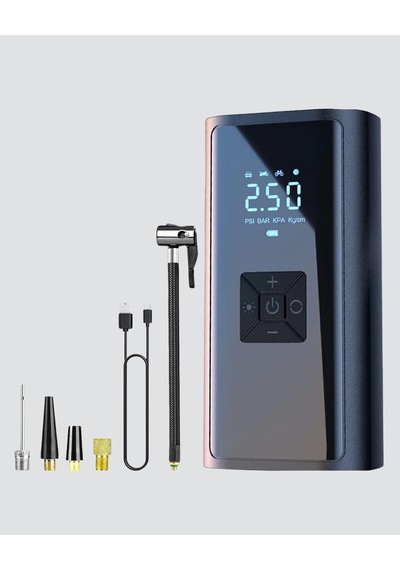 Mey İthalat Taşınabilir 80w Kablosuz Lastik Şişirme Pompası Dijital Ekranlı