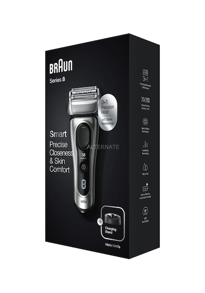 Braun Series 8 8417 Islak & Kuru Şarjlı Tıraş Makinesi + Şarj Standı + Seyahat Çantası