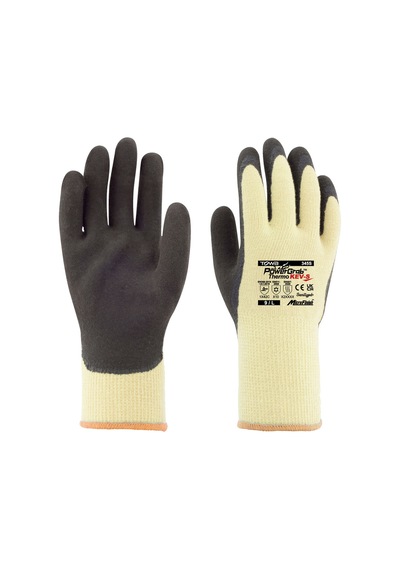 Towa-pg Kevsthermo345s Powergrab Kevlar Astar Üzerine Microfinish Lateks Kaplı İş Eldiveni