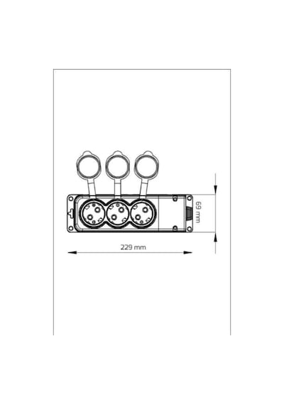 Seyyar Uzatma Kablosu 3'lü Grup Priz 3x1.5 Mm 20 Metre Siyah Renk 1
