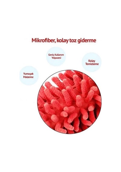 Teleskopik Mikrofiber Pratik Uzayabilen Toz Alma Fırçası Aparatı Diğer