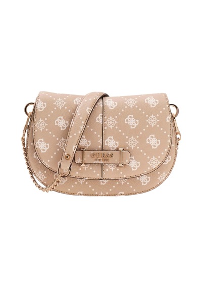 Guess Hwgp9898200 Carrie Logo Flap Kadın Omuz Çantası Bej