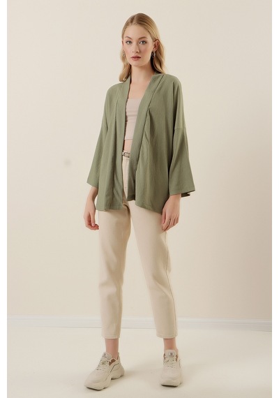 Bigdart 5862 Örme Kimono - Çağla 5862bgd19-500-12157 001