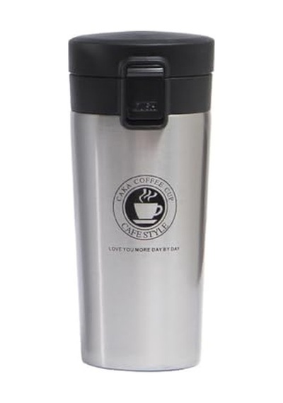 Kilitli 304 L Çelik Gri 500 Ml Kahve Termos Mug Cin406gr Çok Renkli