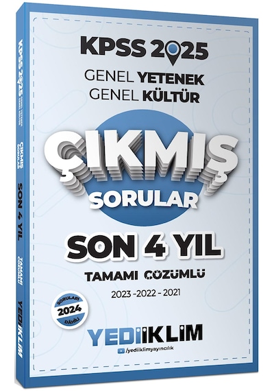 Yediiklim 2025 Kpss Genel Yetenek Genel Kültür Son 4 Yıl Tamamı Ç