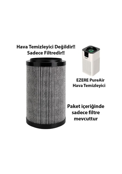 Pureair Akıllı Hava Temizleyici İle Uyumlu Yedek Hepa Filtre, Gri Diğer