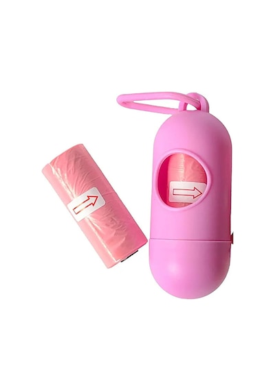 Bamm Bamm Kirli Bebek Bezi Çöp Poşeti ve Taşıma Aparatı Pembe Bamm-2211