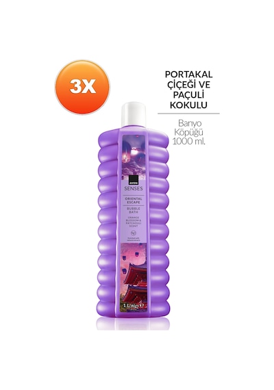 Senses Oriental Escape Portakal Çiçeği Ve Paçuli Kokulu Banyo Köpüğü 1 Lt Üçlü Set Fresh