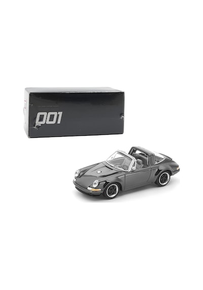 Pop Race 1:64 Porsche 911 Singer Targa Dark Chrome Edition Prdc001 Diecast Model Araba Siyah