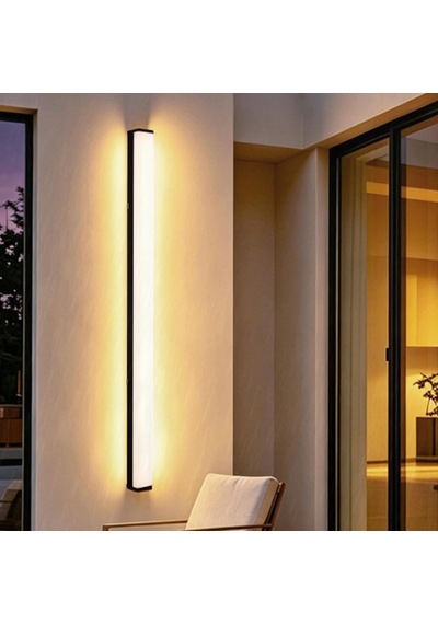 Tr Uzun Dış Mekan Duvar Lambası Led Alüminyum Ip65 Su Geçirmez Modern Duvar Lambası Villa Teras Bahçe Koridor Mer