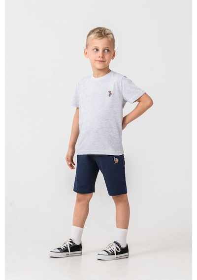 U.S. Polo Assn. Erkek Çocuk Gri Bermuda Takım Us2470-c-v1 Gri