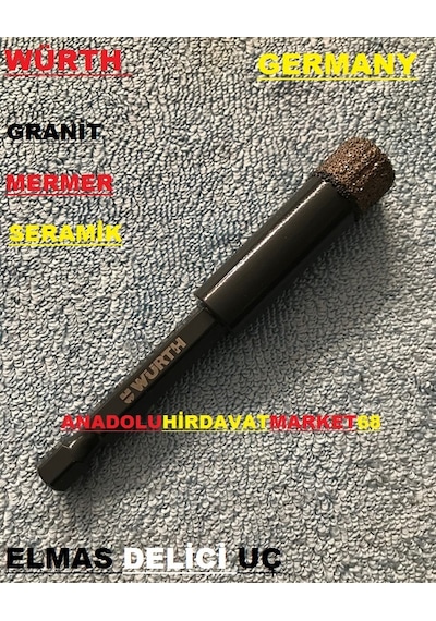 Würth 10mm Granit Mermer Delme Panç Elmas Delici 10x80 Germany N11.1468