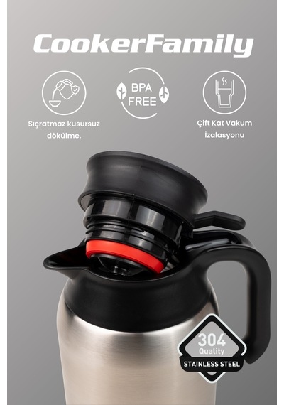 Cooker Family 1.5 Litre Paslanmaz Çelik Termos Ckr2086 Diğer