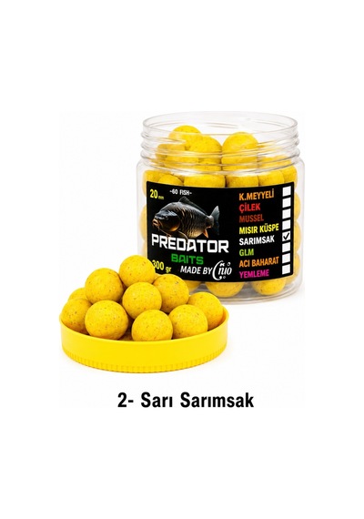 Predator Baits Kancalık Boili 300 Gr 20 Mm 2-sarı Sarımsak