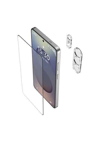 Samsung Uyumlu Galaxy S26 Ultra Raptic 2in1 Bundle Kit İz Bırakmayantemperli Ekran Ve Lens Koruyucu Set Şeffaf
