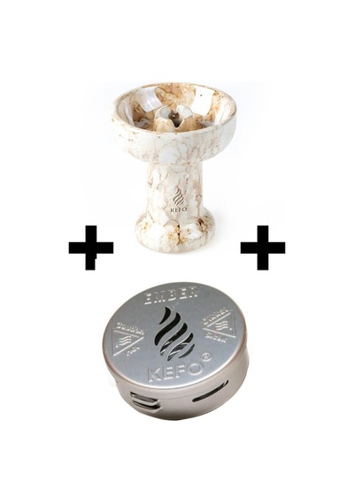 Kefo Gold Kefo Sarı Rock Star Lüle + Gri Kefo Ember Nargile Lotus Közlük Cezve 7695177854749
