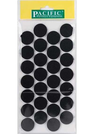 Pacific Yapışkanlı Sandalye Koltuk Mobilya Ayak Keçesi Felt 28 MM Siyah