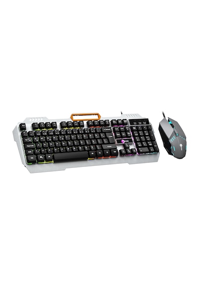 Lecoo CM107 USB Kablolu Rainbow Türkçe Q Klavye & Mouse Seti