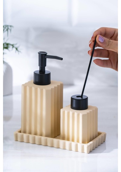 Vega Bej 3 Parça Banyo Seti Bej