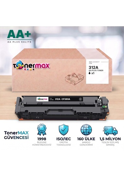 Hp 312a Cf380a Siyah Uyumlu Toner Aa Plus / Color Laserjet Pro Mfp M476dn / M476dw / M476nw