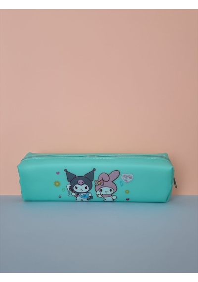 Kuromi My Melody Hello Kitty Cinnamoroll Figürlü Yumuşak Silikonlu Kalem Kutusu Kalemlik - Yeşil