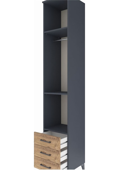 Hyperion Dolap 3 Raflı 3 Çekmeceli Tek Askılı 44x44x243 Antra... Antrasit Hyperion Dolap 3 Raflı 3 Çekmeceli Tek Askılı 44x44x243 Antra... Antrasit