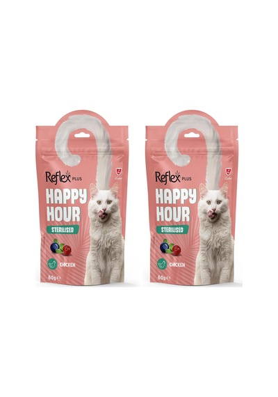 Happy Hour Kisirlaştirilmiş Kedi Ödül Mamasi 60 Grr 2li Paket