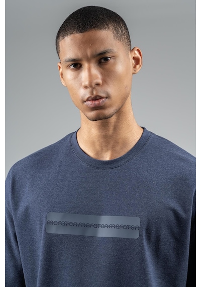 Maraton Sportswear Oversize Erkek Bisiklet Yaka Kısa Kol Basic Açık Lacivert T-shirt 22749-açık Lacivert