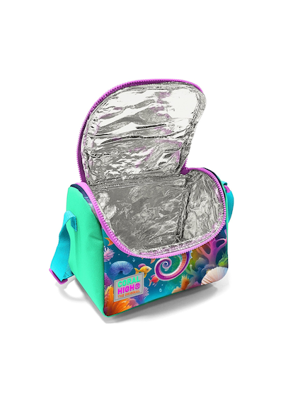 Coral High Kids Mavi Su Yeşili Denizatı Desenli Thermo Beslenme Çantas 11788 Mor - Turkuaz