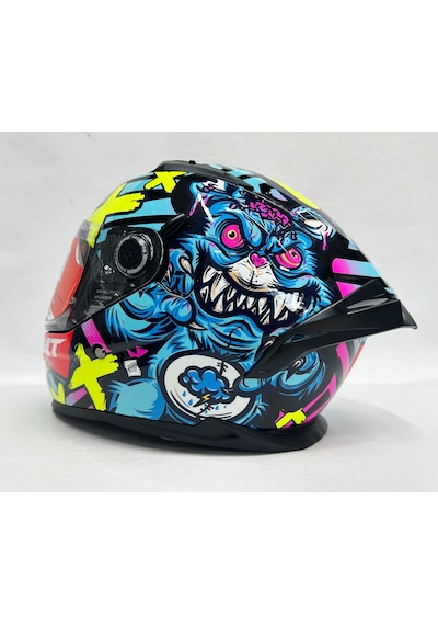 Şefaf Vizörlü + Mt Braker Sv Crazy Teddy B7 Kapalı Kask