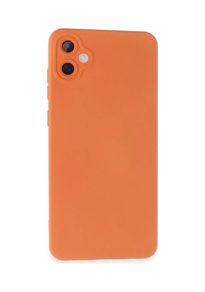 Newface Samsung Galaxy A05 Kılıf Nano İçi Kadife Silikon - Turuncu