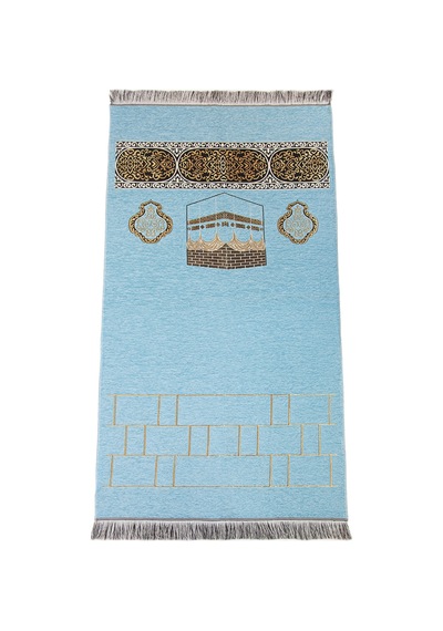 Kabe Motifli Şönil Seccade - Mavi