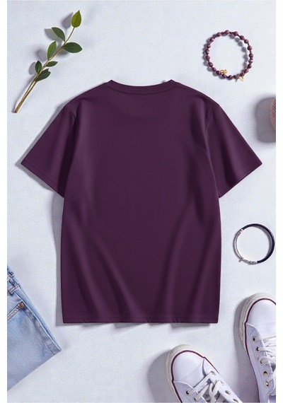Uyguntarz Adventures Baskılı Tasarım Tshirt Mor