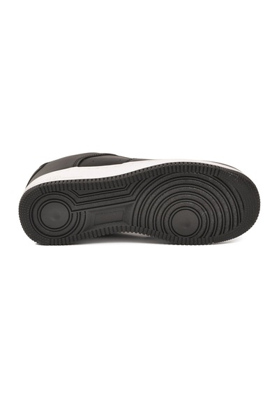 Cool Siyah Bağcıklı Kalın Tabanlı Unisex Yürüyüş Ve Spor Ayakkabı Sneaker Pekin Kısa