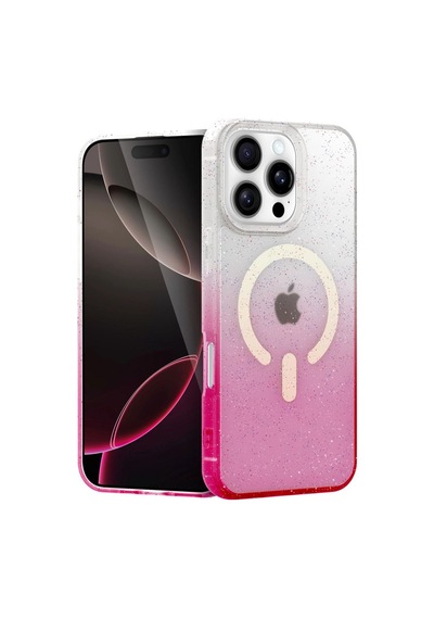 Apple iPhone Uyumlu. 16 Pro Max Pummel Shiny Magsafe Kapak - Pembe