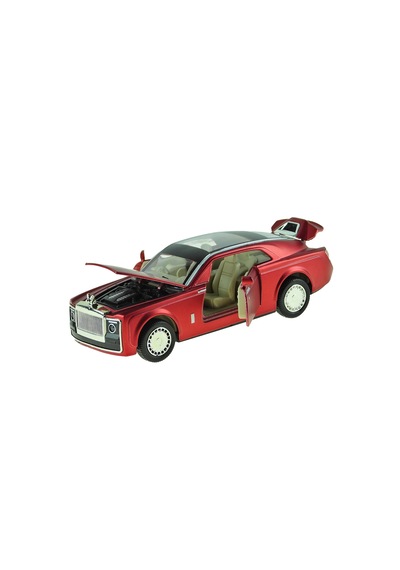 Çek Bırak Işıklı Sesli Oyuncak Metal Araba Phantom 13 Cm Kırmızı