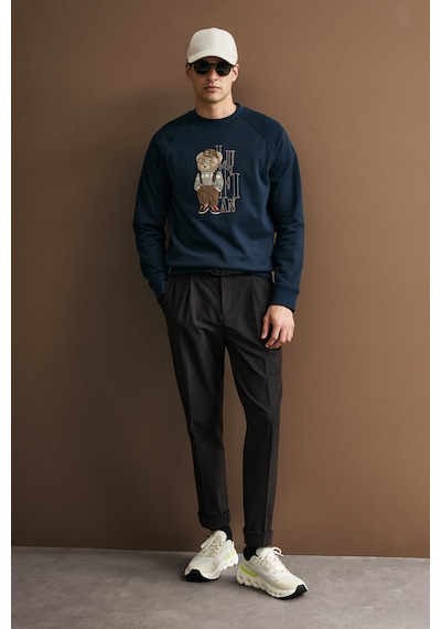 Lufian Storm Erkek Sweatshirt 112030204 Lacivert