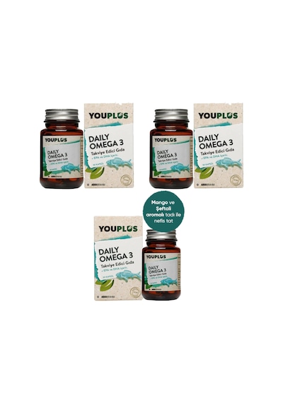 Youplus Daily Omega 3 30 Kapsül Takviye Edici Gıda - 3 Adet